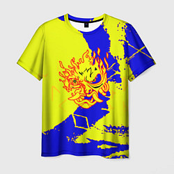 Футболка мужская Samurai logo yellow fire, цвет: 3D-принт