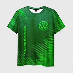 Футболка мужская Volkswagen - green gradient вертикально, цвет: 3D-принт
