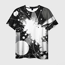 Футболка мужская Vanguard black and white abstraction - ai art, цвет: 3D-принт