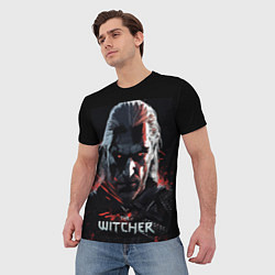 Футболка мужская The Witcher dark style, цвет: 3D-принт — фото 2