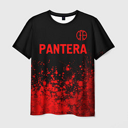 Футболка мужская Pantera - red gradient посередине, цвет: 3D-принт