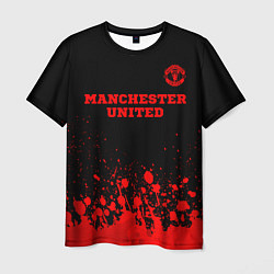 Футболка мужская Manchester United - red gradient посередине, цвет: 3D-принт