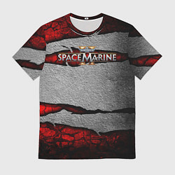 Футболка мужская Warhammer space marine 2 лого, цвет: 3D-принт
