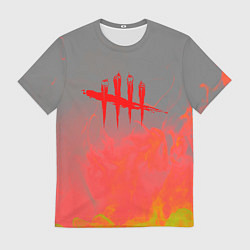 Футболка мужская Dead by Daylight logo fire, цвет: 3D-принт