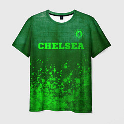 Футболка мужская Chelsea - green gradient посередине, цвет: 3D-принт