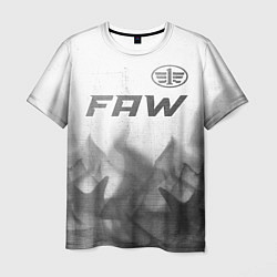 Футболка мужская FAW - white gradient посередине, цвет: 3D-принт