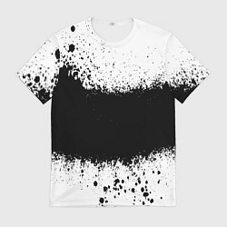 Футболка мужская Просто краски чёрные, цвет: 3D-принт