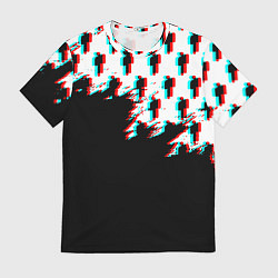 Футболка мужская Billie Eilish pattern glitch, цвет: 3D-принт