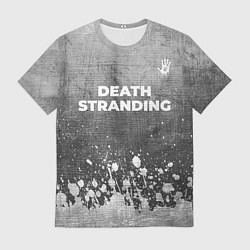 Футболка мужская Death Stranding - grey gradient посередине, цвет: 3D-принт