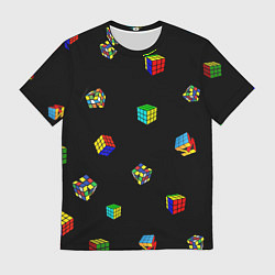 Футболка мужская Много кубик рубика, цвет: 3D-принт