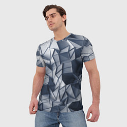 Футболка мужская Геометрические грани, цвет: 3D-принт — фото 2