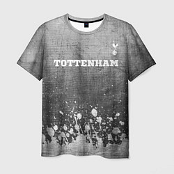 Футболка мужская Tottenham - grey gradient посередине, цвет: 3D-принт