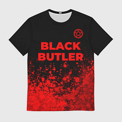 Футболка мужская Black Butler - red gradient посередине, цвет: 3D-принт