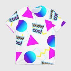 Футболка мужская WWW Cool: Геометрия и стиль 90-х, цвет: 3D-принт