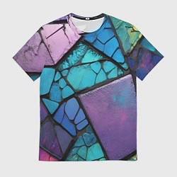 Мужская футболка Цветное стекло абстракция