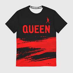 Футболка мужская Queen - red gradient посередине, цвет: 3D-принт