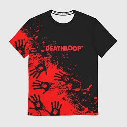 Футболка мужская Deathloop руки краска, цвет: 3D-принт