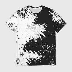 Футболка мужская Ведьмак снежинки, цвет: 3D-принт