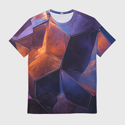 Футболка мужская Искаженная геометрия с эффектом потертостей, цвет: 3D-принт