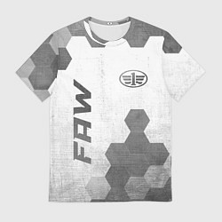 Футболка мужская FAW - white gradient вертикально, цвет: 3D-принт