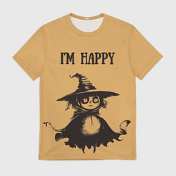 Футболка мужская Хэллоуин ведьма im happy, цвет: 3D-принт