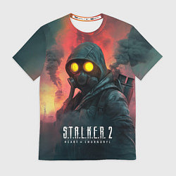 Футболка мужская Stalker 2 радиоактивный дым, цвет: 3D-принт
