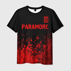 Футболка мужская Paramore - red gradient посередине, цвет: 3D-принт