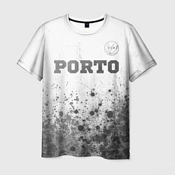 Футболка мужская Porto - white gradient посередине, цвет: 3D-принт