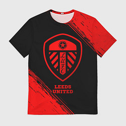 Футболка мужская Leeds United - red gradient, цвет: 3D-принт