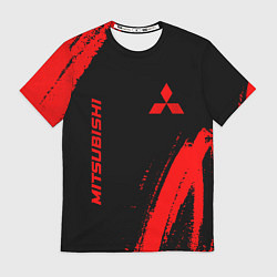Футболка мужская Mitsubishi - red gradient вертикально, цвет: 3D-принт