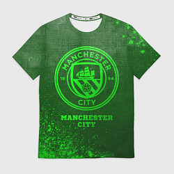 Футболка мужская Manchester City - green gradient, цвет: 3D-принт