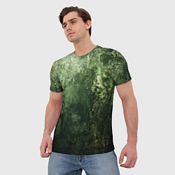Футболка мужская Зеленый камуфляж с эффектом старины, цвет: 3D-принт — фото 2