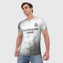 Футболка мужская Tomodachi Game - white gradient посередине, цвет: 3D-принт — фото 2