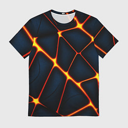 Футболка мужская Каменный разлом с лавой, цвет: 3D-принт