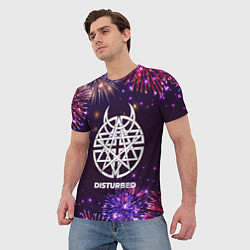 Футболка мужская Праздничный Disturbed, цвет: 3D-принт — фото 2