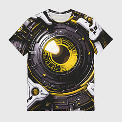Футболка мужская Жёлтая сфера киберпанк, цвет: 3D-принт