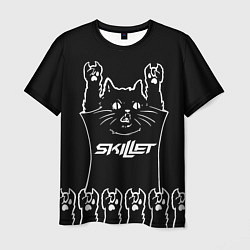 Футболка мужская Skillet: cat rock, цвет: 3D-принт