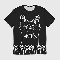 Футболка мужская Skrillex: cat rock, цвет: 3D-принт