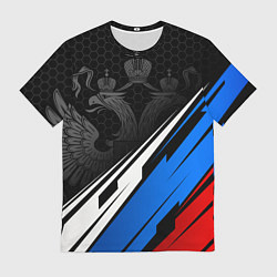 Футболка мужская Россия - абстракция, цвет: 3D-принт