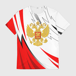 Футболка мужская Российский красный - герб, цвет: 3D-принт