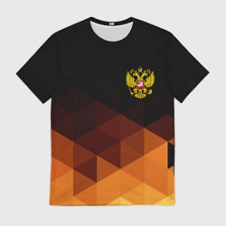 Футболка мужская Герб России геометрия, цвет: 3D-принт