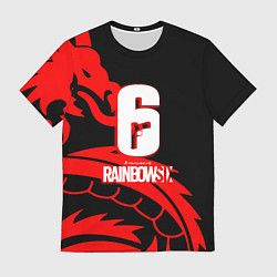 Футболка мужская Rainbow six dragon fire logo, цвет: 3D-принт
