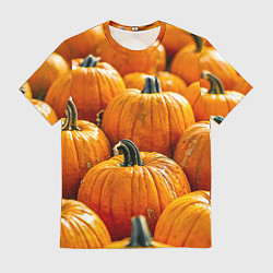 Футболка мужская Много тыкв, цвет: 3D-принт