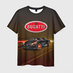 Футболка мужская Bugatti on the night route, цвет: 3D-принт