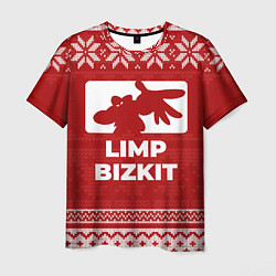 Футболка мужская Новогодний Limp Bizkit, цвет: 3D-принт