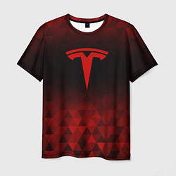 Футболка мужская Tesla red poly, цвет: 3D-принт