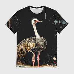 Футболка мужская Страус, цвет: 3D-принт