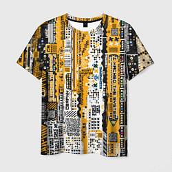 Футболка мужская Cyberpunk pattern yellow, цвет: 3D-принт