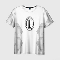 Футболка мужская AC Milan white poly, цвет: 3D-принт