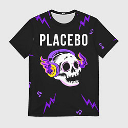Футболка мужская Placebo неоновый череп, цвет: 3D-принт